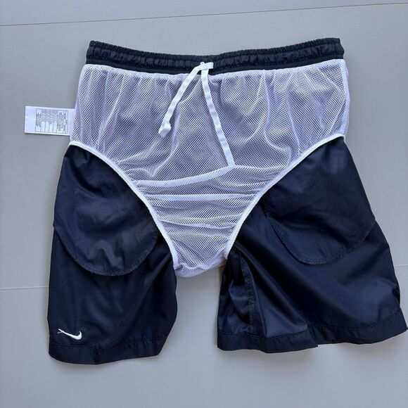 Vintage Nike Men Large Mesh Lined Athletic Shorts Spell Out Nylon Y2K 2000s - Picture 11 of 12